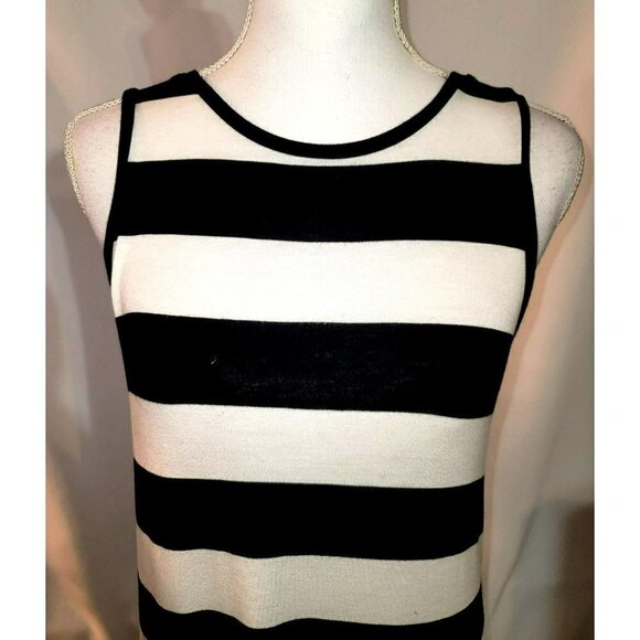 Loft A-line Sheath Striped Knit Sleeveless Dress - Size Small - Picture 5 of 8